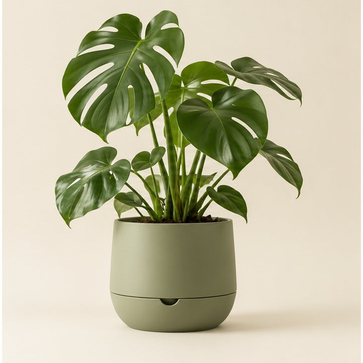 Self-Watering Ceramic Planter — studio view